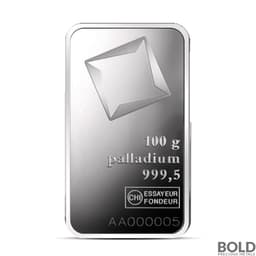 100 Gram Valcambi Palladium Bar