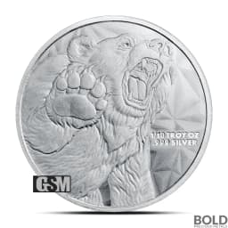 1/10 oz Bull and Bear Silver Round (GSM)