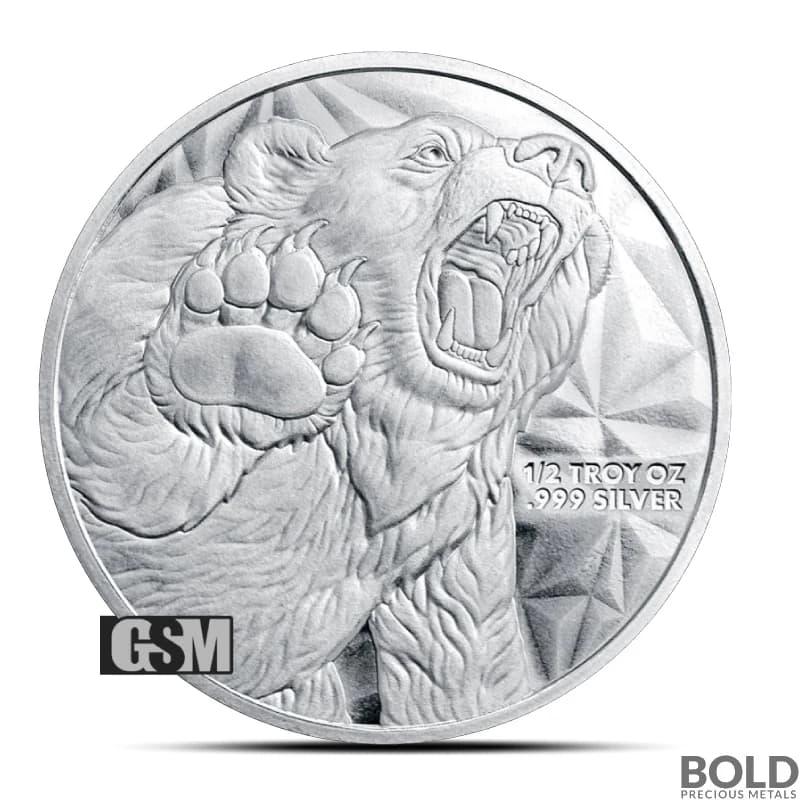 1/2 oz Bull and Bear Silver Round (GSM)