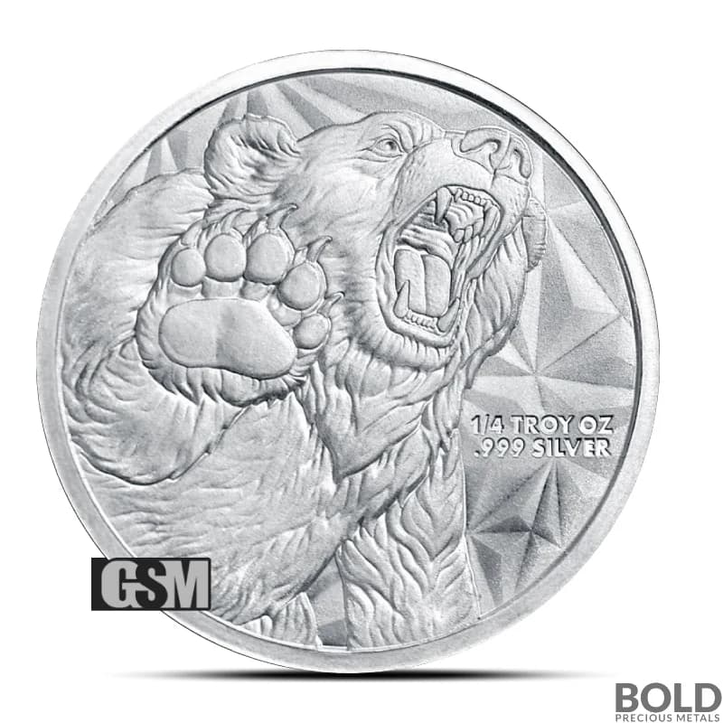 1/4 oz Bull and Bear Silver Round (GSM)