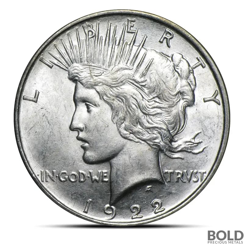 1922-D Peace Silver Dollar Coin (BU)