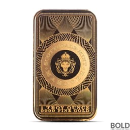 1 oz Marquee Peacock Gold Bar – Scottsdale Mint