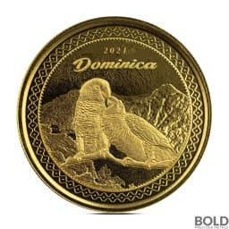 2021 1 oz Dominica Hummingbird Gold Coin