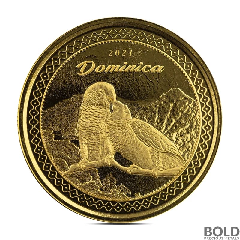 2021 1 oz Dominica Hummingbird Gold Coin