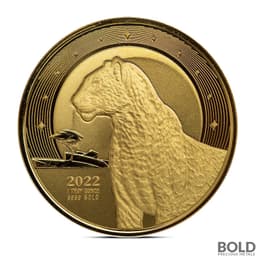 2022 1 oz Ghana African Leopard Gold Coin