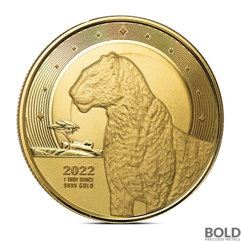 2022 1 oz Ghana African Leopard Gold Coin