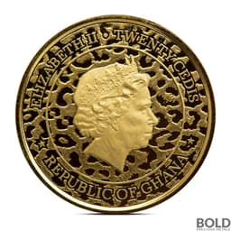 2022 1 oz Ghana African Leopard Gold Coin