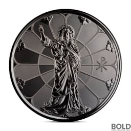 2022 1 oz Jesus Collection Light of Christ Black Rhodium Silver Coin