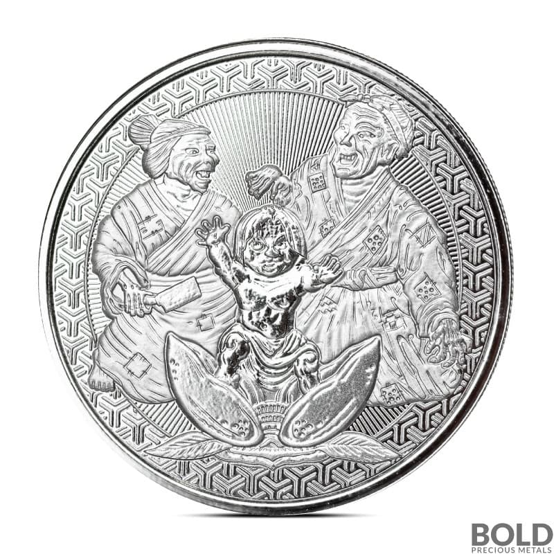 2022 1 oz MOMOTARO UKIYOE Silver Coin (BU)