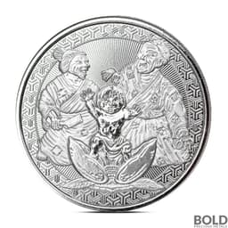 2022 1 oz MOMOTARO UKIYOE Silver Coin (BU)