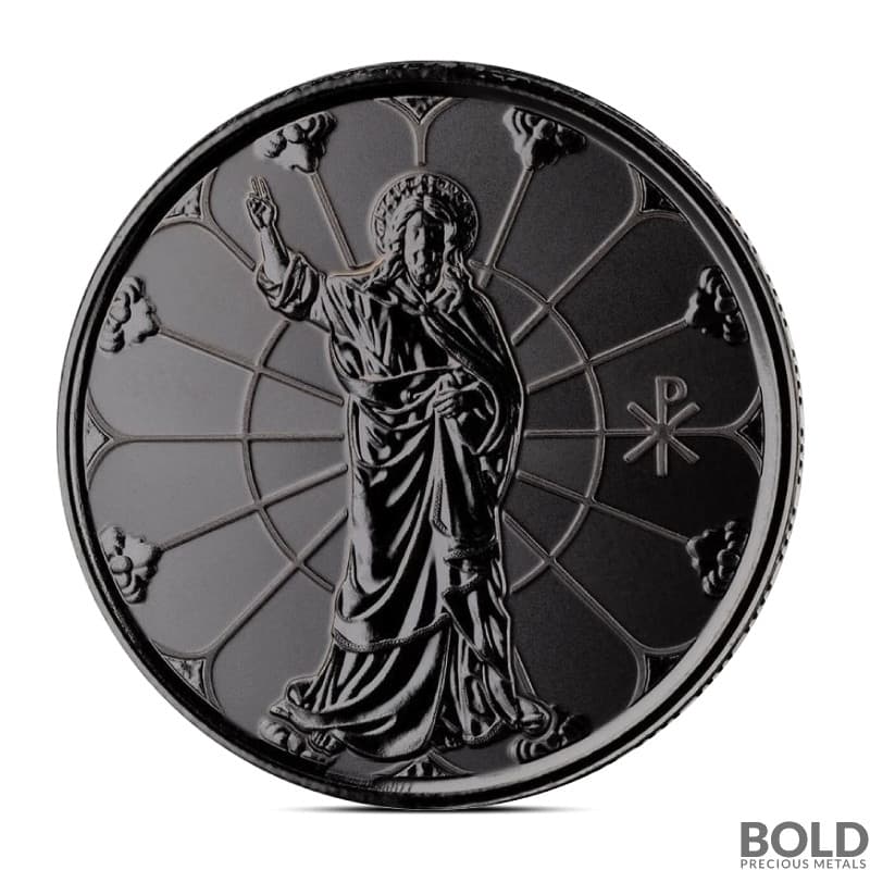2022 1/2 oz Jesus Collection Light of Christ Black Rhodium Silver Coin