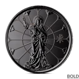 2022 1/2 oz Jesus Collection Light of Christ Black Rhodium Silver Coin