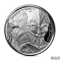 2023 1 oz Ghana Alien Silver Coin