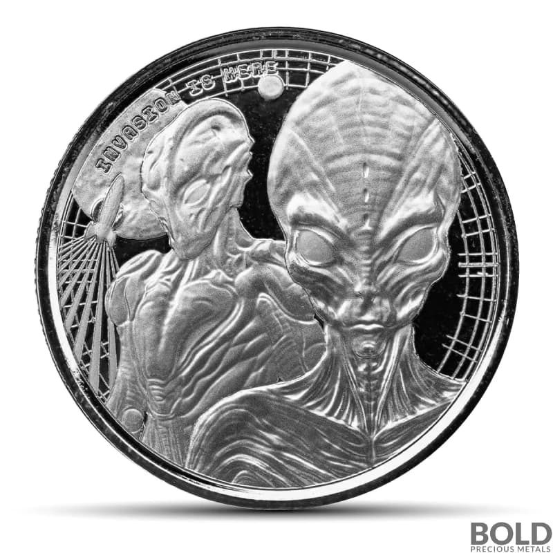 2023 1/2 oz Ghana Alien Silver Coin