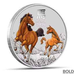 2026 2 oz Perth Lunar Year of the Horse Silver Coin (Colored)