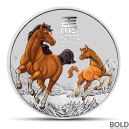 2026 2 oz Perth Lunar Year of the Horse Silver Coin (Colored)
