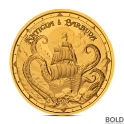 2024 1 oz Antigua & Barbuda Rum Runner & Kraken Gold Coin (BU)
