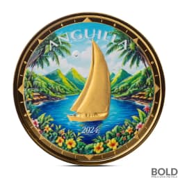 2024 1 oz EC8 Anguilla Regatta Gold Coin (Colored)