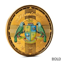2024 1 oz EC8 Dominica Coat of Arms Gold Coin ( Colored)