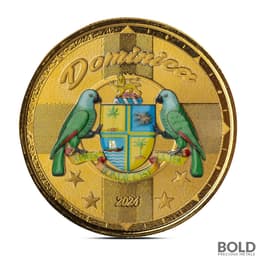 2024 1 oz EC8 Dominica Coat of Arms Gold Coin ( Colored)