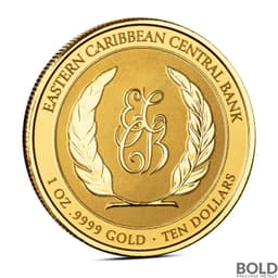 2024 1 oz EC8 Dominica Coat of Arms Gold Coin ( Colored)