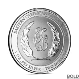 2024 1 oz EC8 St Kitts & Nevis Coat of Arms Silver Coin (BU)