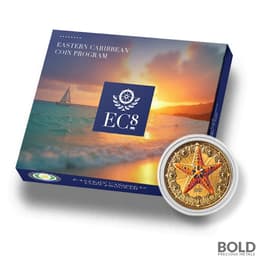 2024 1 oz EC8 Montserrat Starfish Gold Coin (Colored)