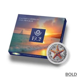 2024 1 oz EC8 Montserrat Starfish Silver Coin ( Colored)