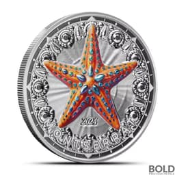 2024 1 oz EC8 Montserrat Starfish Silver Coin ( Colored)