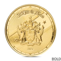 2024 1 oz EC8 St Kitts & Nevis Coat of Arms Gold Coin (BU)