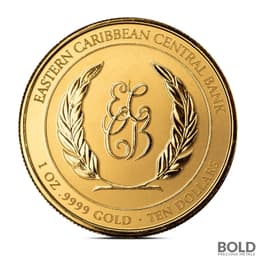 2024 1 oz EC8 St. Lucia Flamingos Gold Coin (Colored)