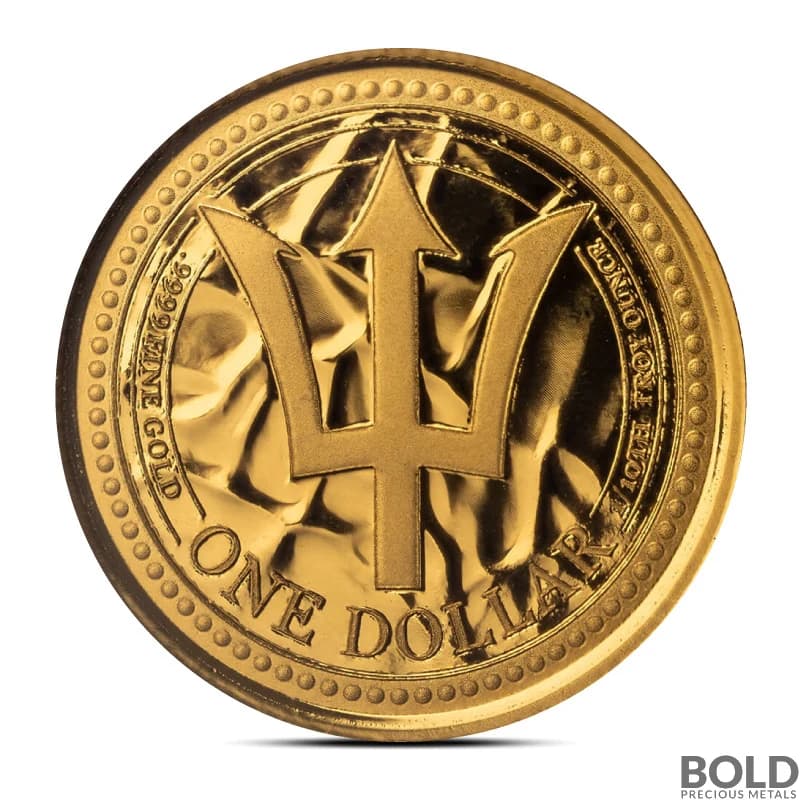 2024 1/10 oz Barbados Trident Gold Coin