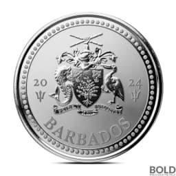 2024 1 oz Barbados Trident Silver Coin