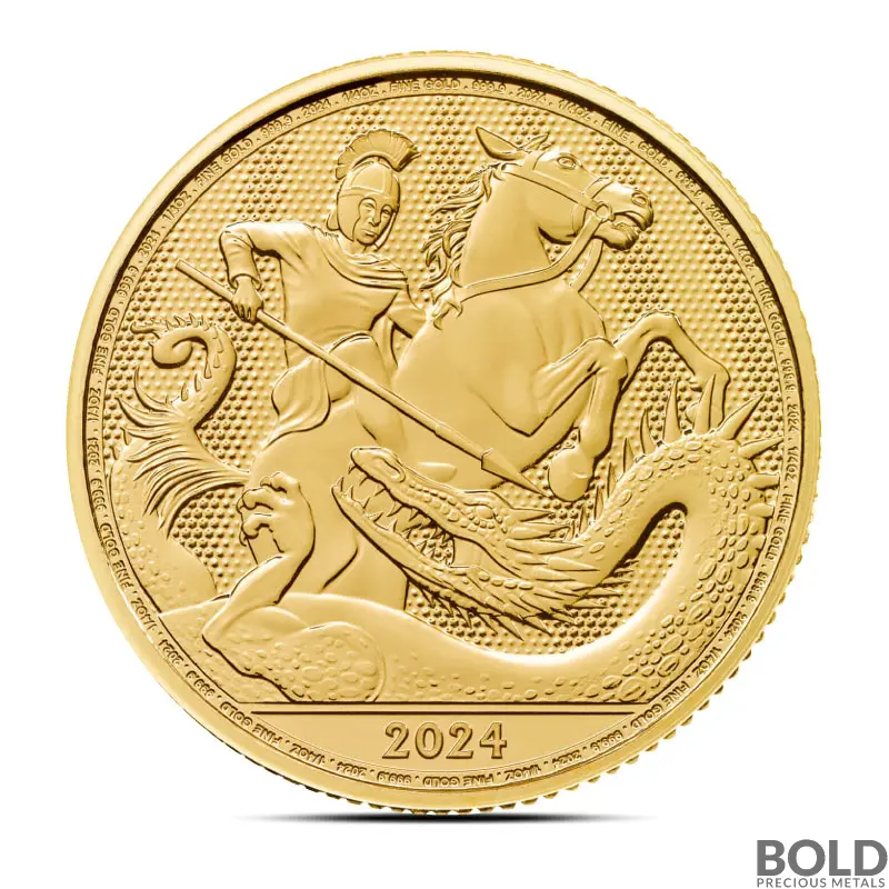 2024 1/4 oz British St George and the Dragon Gold Coin (BU)