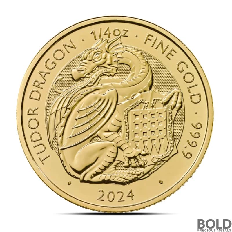 2024 1/4 oz British Tudor Beasts: Dragon Gold Coin (BU)