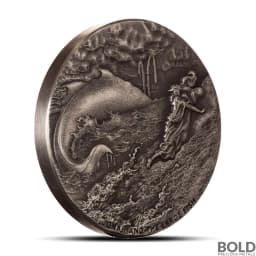 2024 2 oz Biblical Series Jonah and the Large Fish Antiqued Silver Coin