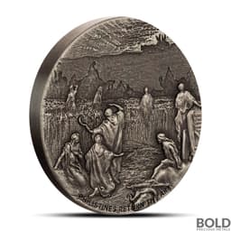 2024 2 oz Biblical Series Jonah and the Large Fish Antiqued Silver Coin