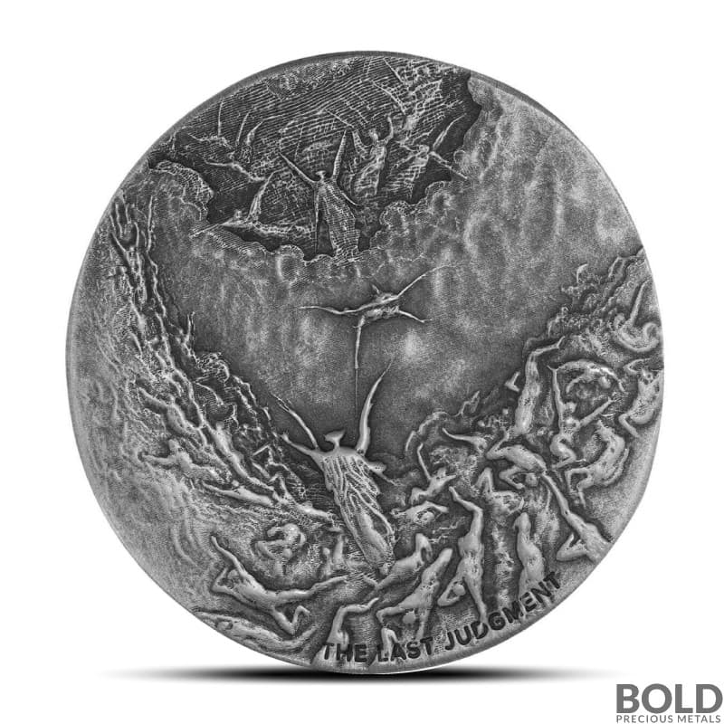 2024 2 oz Biblical Series The Last Judgement Antiqued Silver Coin