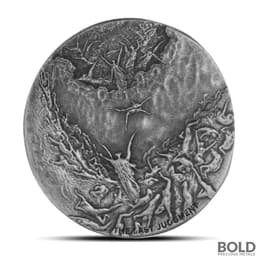 2024 2 oz Biblical Series The Last Judgement Antiqued Silver Coin