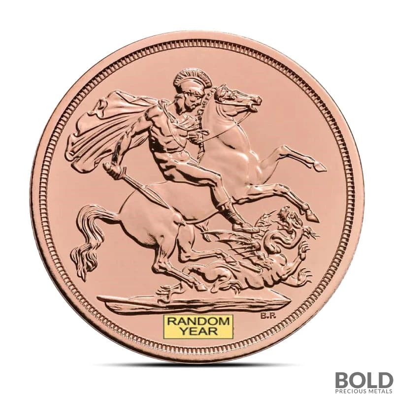 Gold British King Sovereign Coin (Random Date)