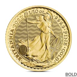2025 1/10 oz British Britannia Gold Coin (BU)