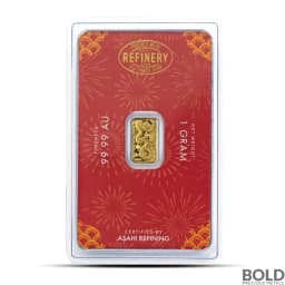 2025 1 Gram Asahi Lunar YOT Snake Gold Bar (In Assay)