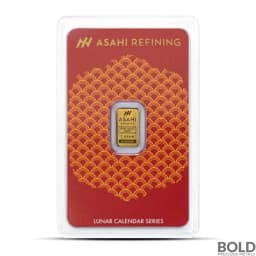 2025 1 Gram Asahi Lunar YOT Snake Gold Bar (In Assay)