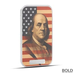 2025 1 oz Americana Classic Benjamin Franklin Colorized Silver Bar (Limited Edition)