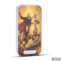 2025 1 oz Americana George Washington Riding into Freedom Colorized Silver Bar (Limited Edition)