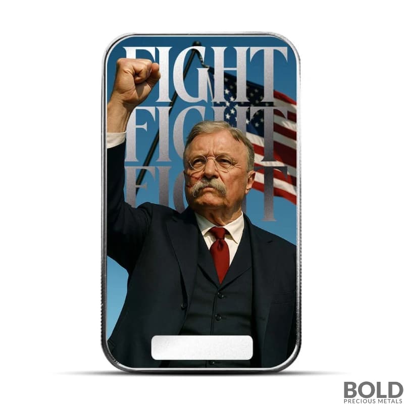 2025 1 oz Americana Fight Fight Fight Colorized Silver Bar (Limited Edition)