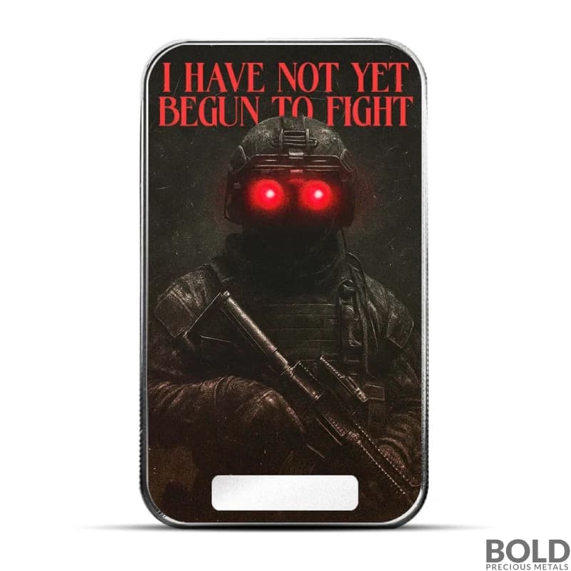 2025 1 oz Americana I Have Not Yet Begun to Fight Colorized Silver Bar (Limited Edition)