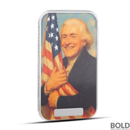 2025 1 oz Americana Stars, Stripes, & Smiles Colorized Silver Bar (Limited Edition)