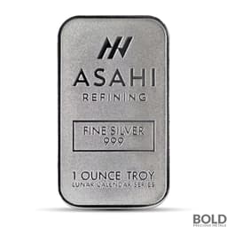 2025 1 oz Asahi Lunar Snake Silver Bar (No Assay)