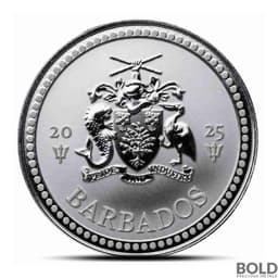 2025 1 oz Barbados Trident Silver Coin